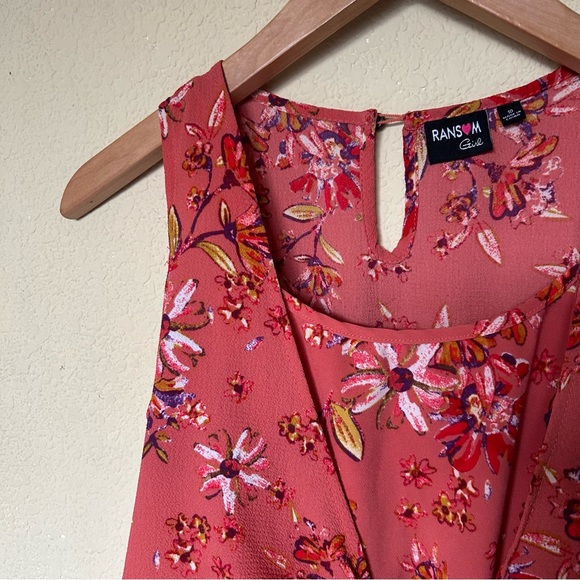 3/$20 Ransom Girl Floral Dress with Short - Picture 6 of 8